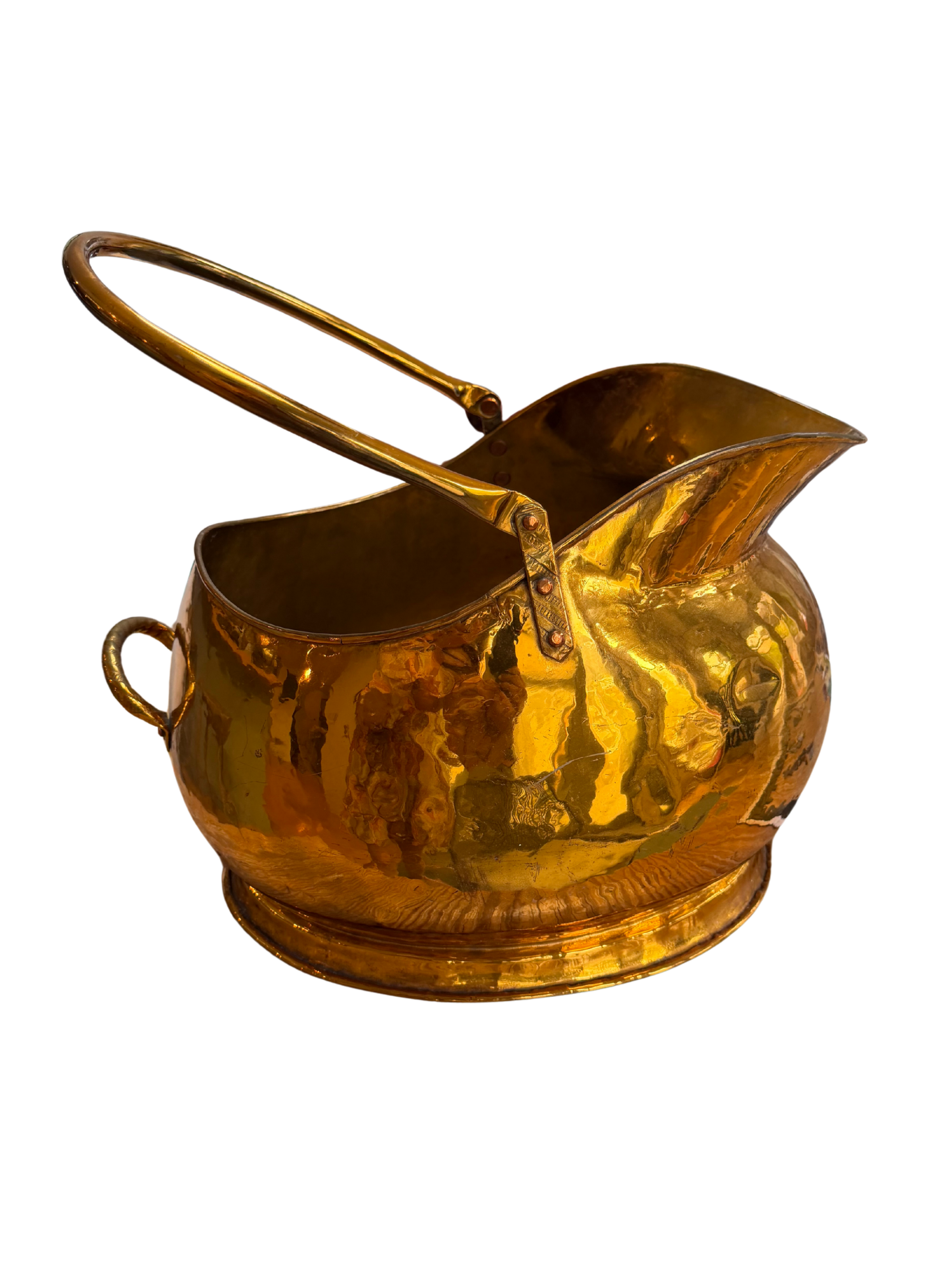 Vintage Brass Helmet Jardinière