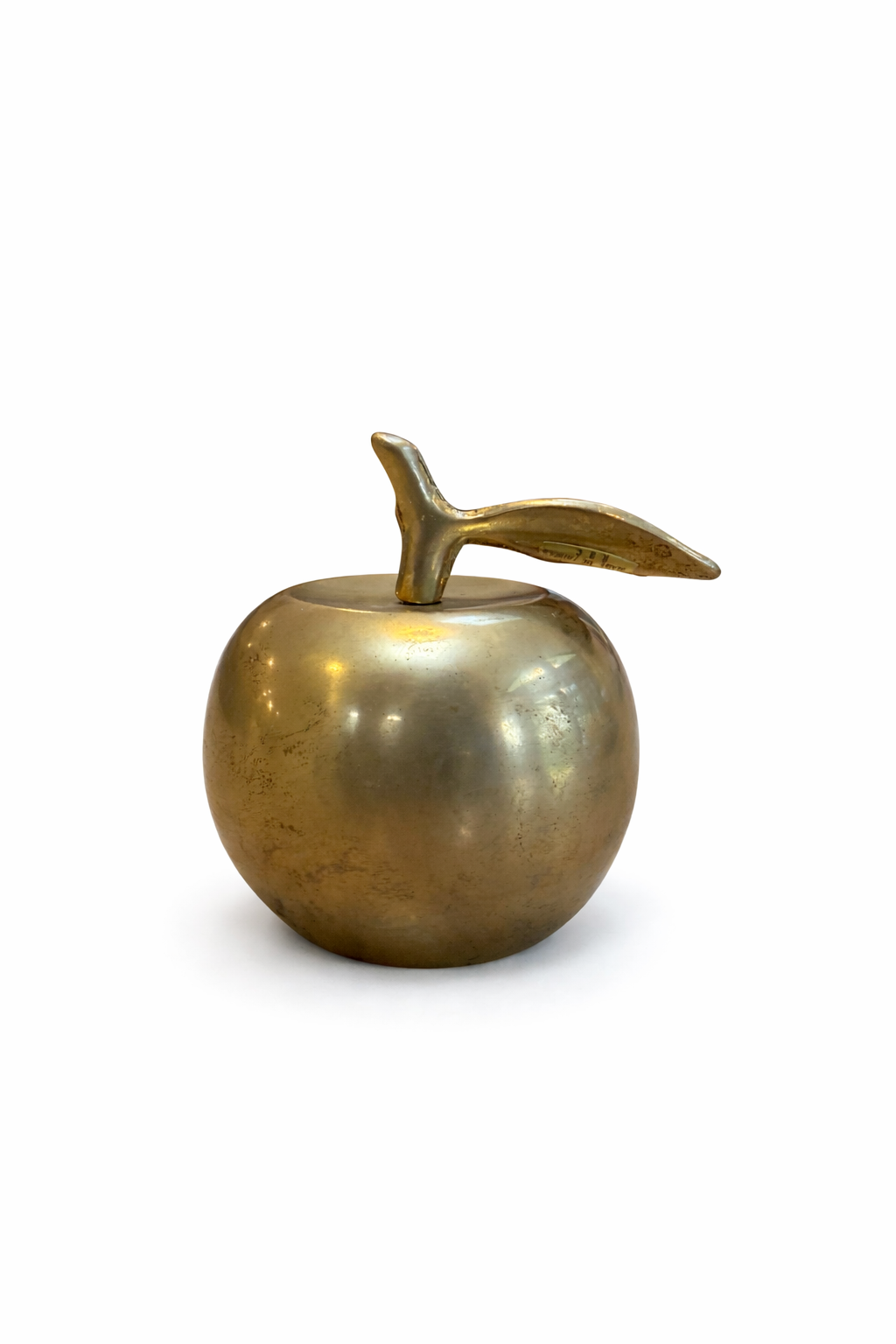 Vintage Brass Apple Bell | Decorative Brass Fruit | Desk Accessory