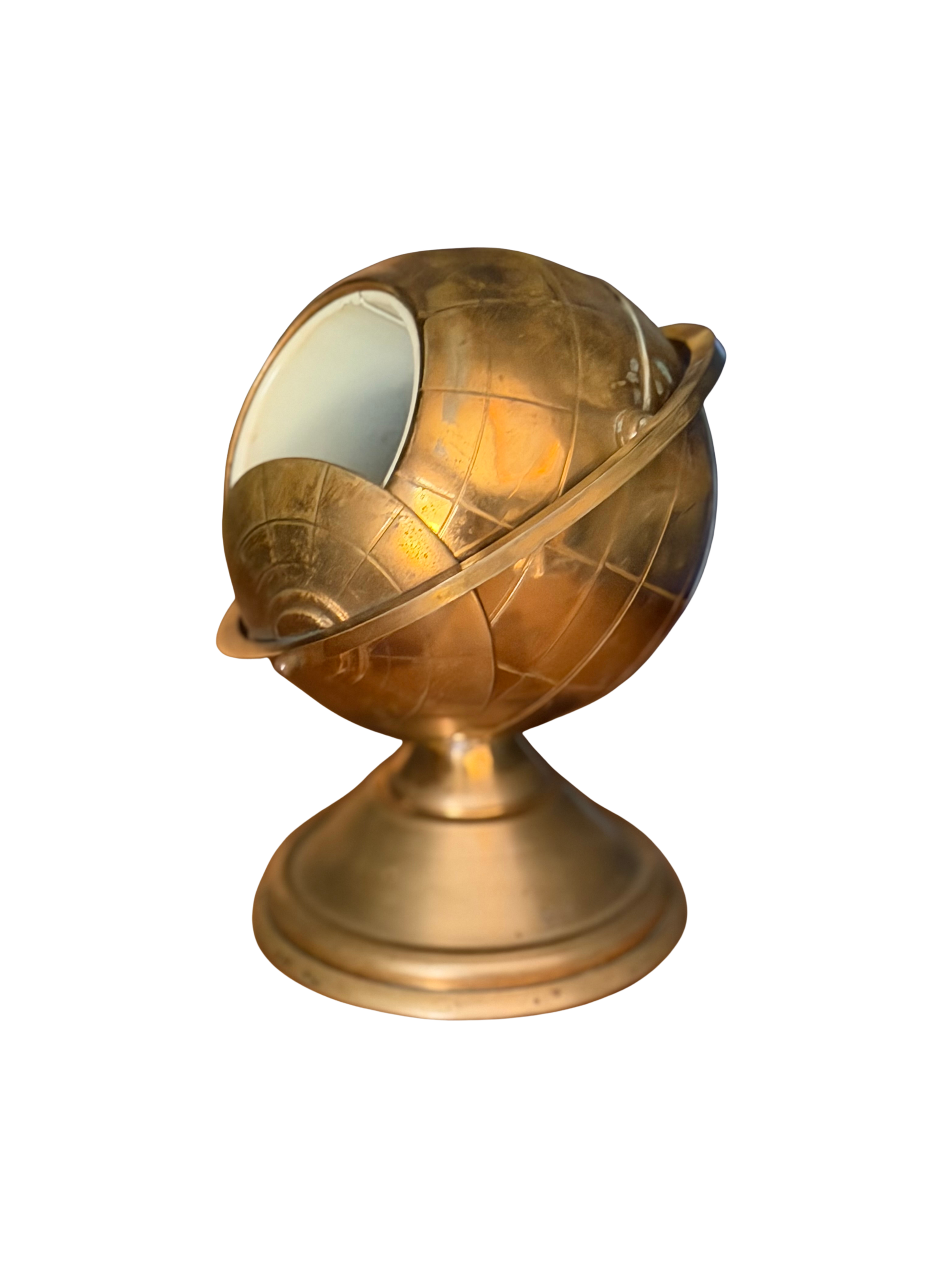 Vintage Brass Globe — 1933 Chicago World's Fair Art Deco Desk Object