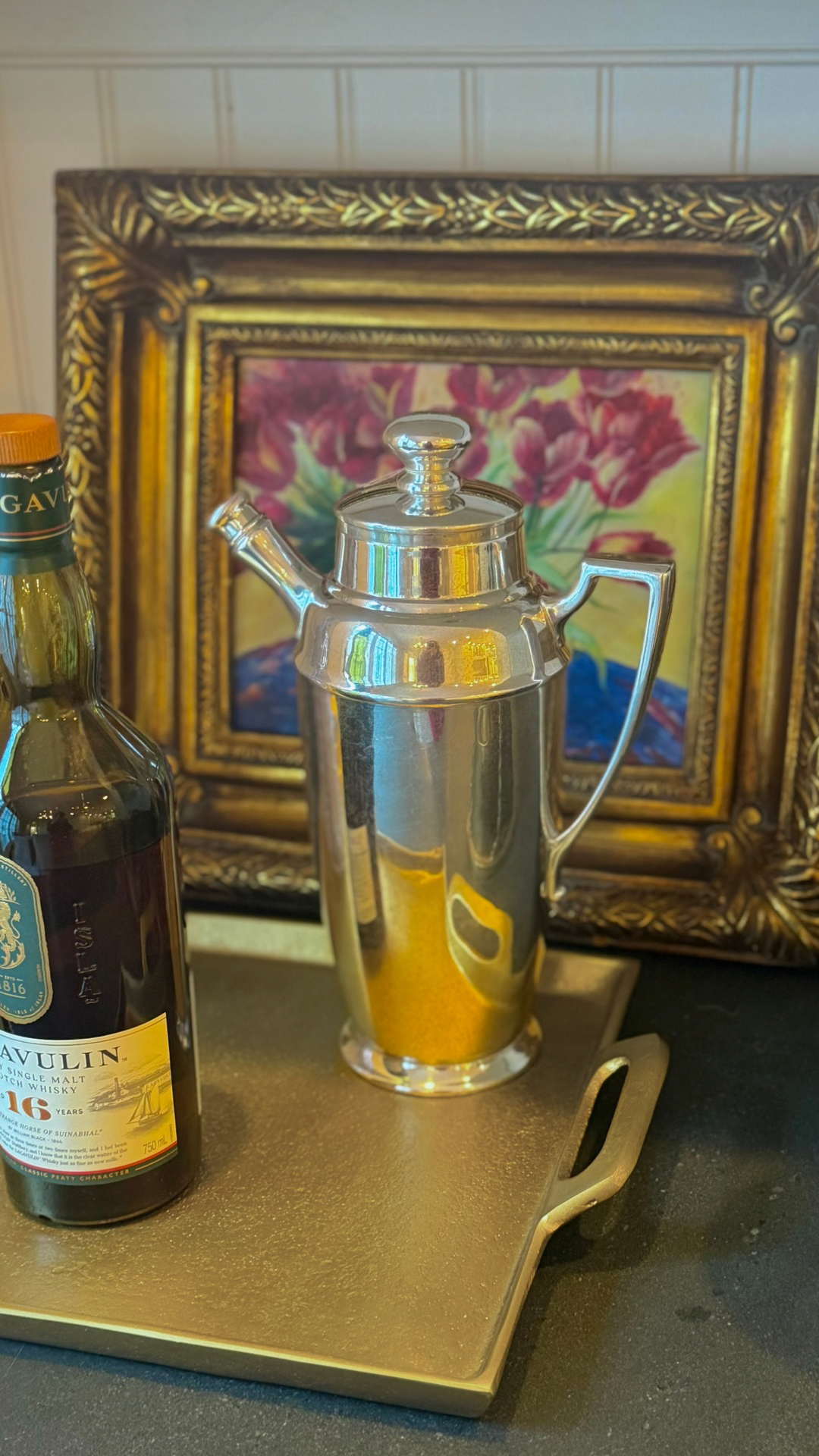 Vintage Silver-Plated Cocktail Shaker & Pitcher
