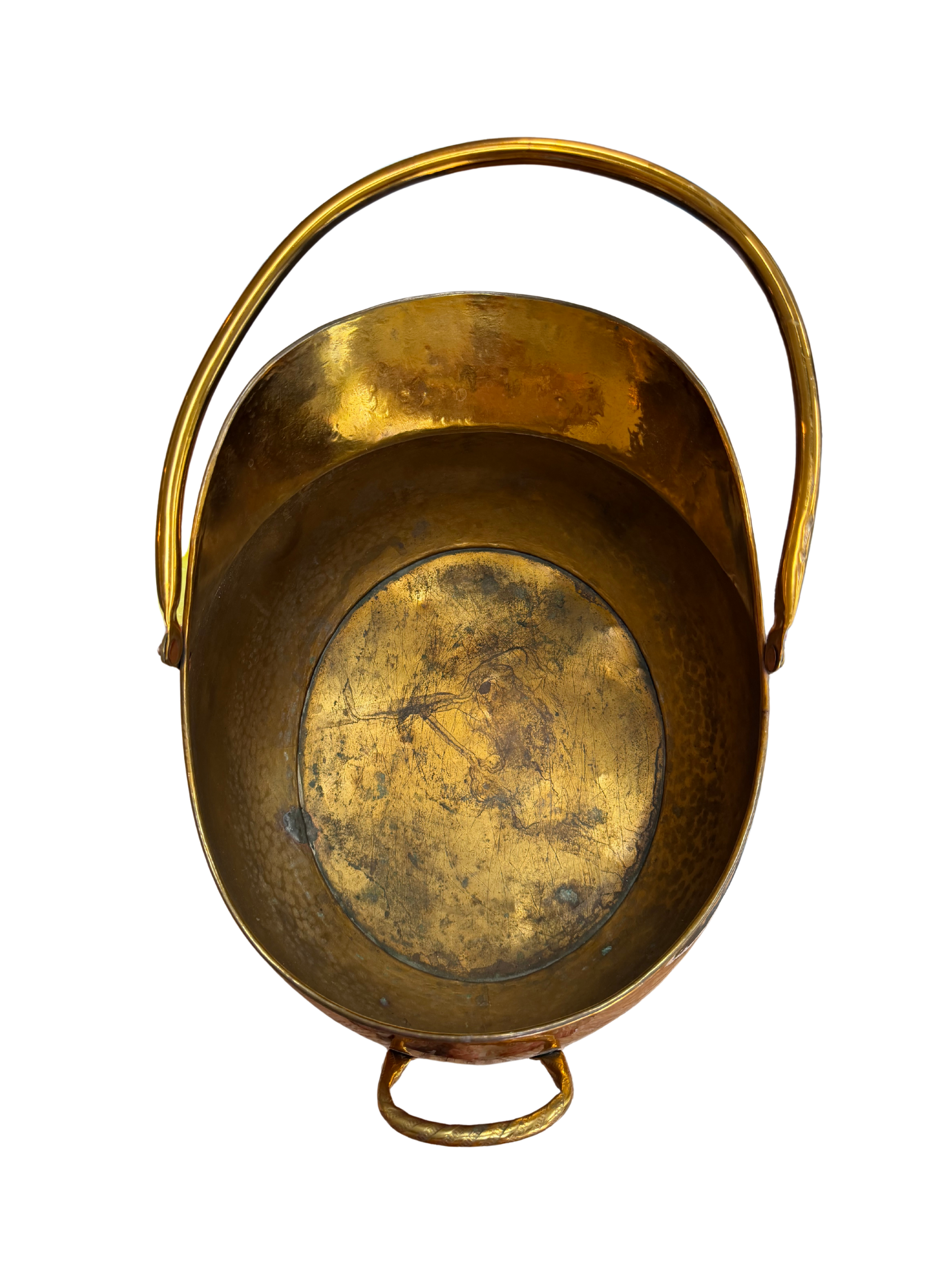 Vintage Brass Helmet Jardinière