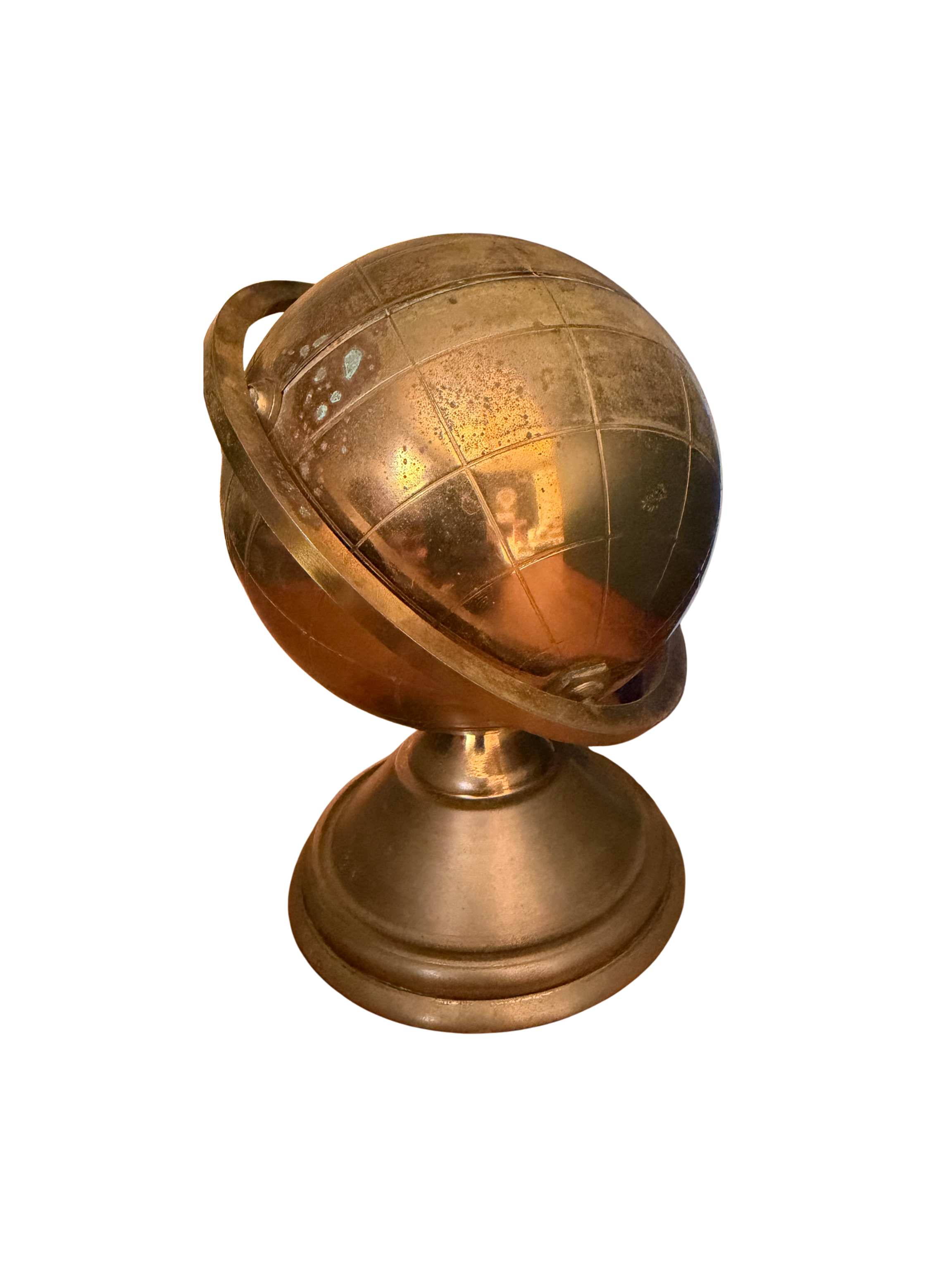 Vintage Brass Globe — 1933 Chicago World's Fair Art Deco Desk Object