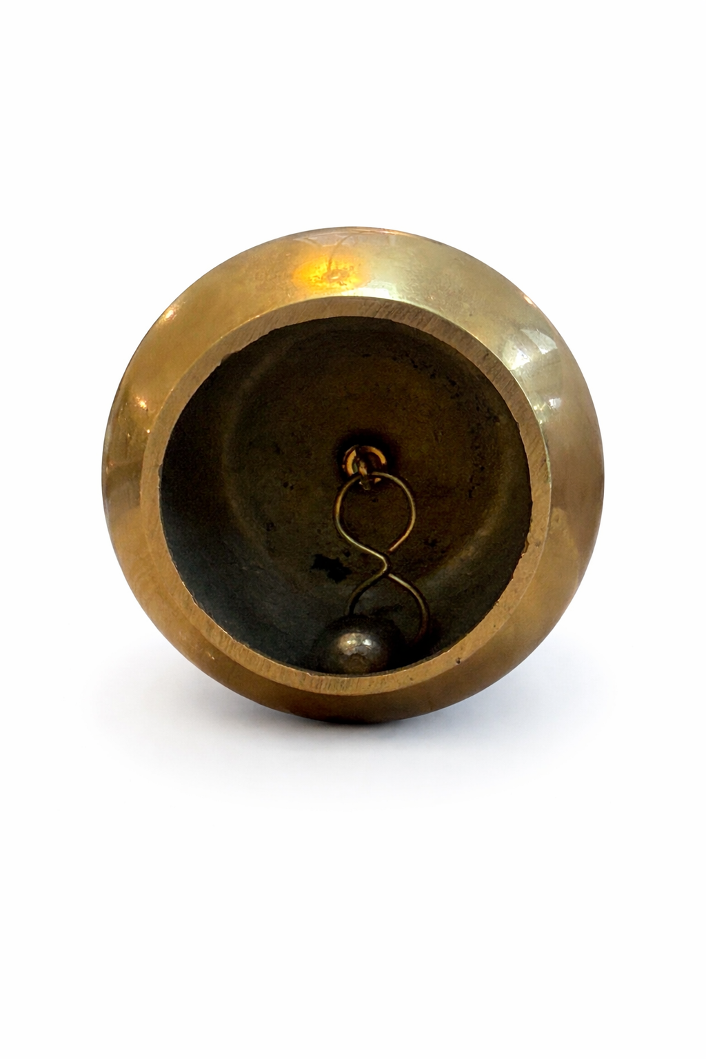 Vintage Brass Apple Bell | Decorative Brass Fruit | Desk Accessory